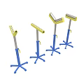 Portable Adjustable Stand Equipment With Blue Tripod Base And Yellow Head