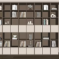 Modern Bookcase Decorative Cabinet Book Combination Bookshelf Ornaments Decorative Ornaments Open Solid Wood Bookcase 3d model