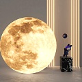 Moon Space Rabbit Moon Light 3d model