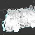 Rusty Worn Modified Van With Roof Mounted Gear And Camouflage Paint
