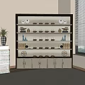 Display cabinet tea cabinet 3d model