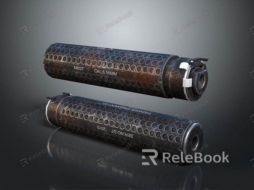 Suppressor Silencer Muffler Military Goods Military Equipment Military Supplies Arms model