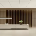 Modern Front Desk Company Lobby Reception Front Office Reception Desk 3d model