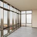 Spacious Modern Room With Floor To Ceiling Windows And Natural Landscape View