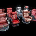 Modern Stylish Public Chairs With Leather Upholstery Armrests And Swivel Bases In Various Colors