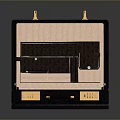 Elegant Black Open Suitcase Featuring Pink Lining And Golden Hardware
