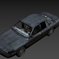 The 90's car. 3d model