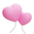 Modern Balloon Cartoon Balloon Love Balloon Party Decorations 3d model