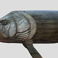 Prehistoric Aquatic Animal With Fierce Appearance Sharp Teeth And Streamlined Body