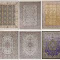 Square Rugs with Various Decorative Patterns and Color Options for Home Decor 3d model