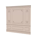 Elegant Wall Paneling with Intricate Carved Frames and Decorative Details for Interior Design 3d model