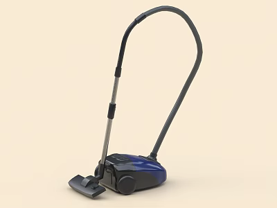 Upright Blue And Black Vacuum Cleaner For Efficient Home Cleaning Design 3d model