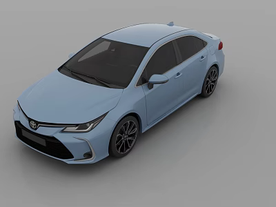 Light Blue Toyota Sedan With Modern Design Sleek Exterior Black Wheels And Windows 3d model