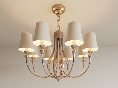 Multi-head chandelier lamp model