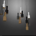 Modern Minimalist Pendant Lights With Black Gold White Hues And Warm Illumination