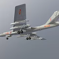White Fighter Jet With Red Markings Number 11930 Multiple Engines And Missiles In Flight