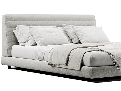 Minotti double bed 3d model