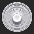 Modern Round Ceiling Lights with Multi Layer Design and White Finish for Home Decor 3d model