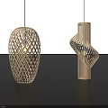 Unique Wooden Pendant Lights With Artistic Modern Design And Warm Glow