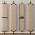 Modern rattan screen partition 3d model