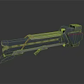 Futuristic SciFi Weapon Design With Black Body And Red Accents
