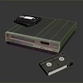 Vintage Electronic Appliance VCR Player With VHS Tape And Classic Design