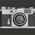 Vintage Electronic Camera Featuring Classic Design And Retro Analog Functions