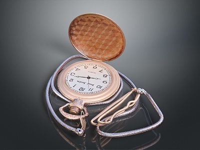 Modern Clock Pocket Watch Mechanical Pocket Watch Old Pocket Watch model