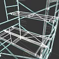 Industrial Equipment Featuring White Metal Frame Multi Tiered Shelving For Industrial Use