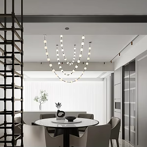 Light Luxury Restaurant 3d model