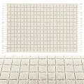 Square Rug With Grid Pattern Fringe Edges And Plush Light Texture 3d model