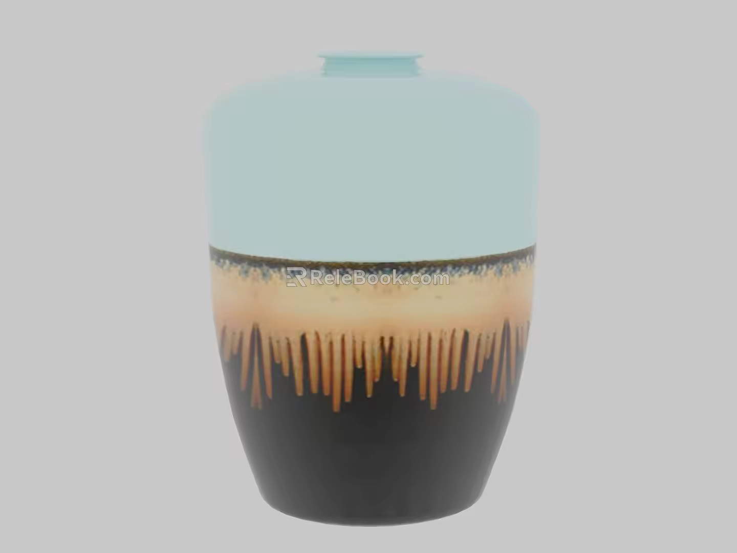 New Chinese Style Simple Plain Pattern Large Ceramic Jar Ancient Thin Mouth Big Belly Bottle 3d model