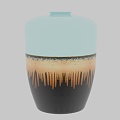 New Chinese Style Simple Plain Pattern Large Ceramic Jar Ancient Thin Mouth Big Belly Bottle 3d model