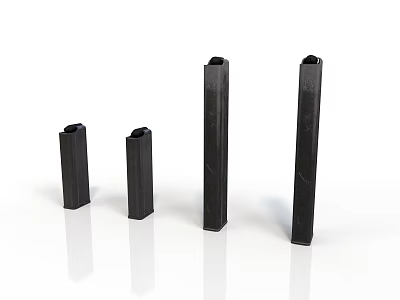 Long Black Rectangular Household Support Stands In Different Sizes For Daily Use 3d model