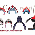 Chinese Traditional Peking Opera Headwear Silhouette Hanging Ornaments Decorative Pieces