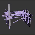 Industrial Metal Equipment Structure Featuring Grid Design And Support Bars