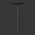 Agricultural Rake Tool with Wooden Handle and Metal Tines for Farming Use