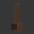Brown Wooden Storage Furniture Set With Tall Cabinet And Low Drawer Units