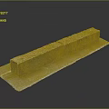 Connected Concrete Block Segments Placed On Gray Flat Base Surface