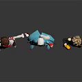 Game And Movie Characters In Dynamic Action Poses With Colorful Outfits And Accessories