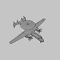 Fighter Jet With Radar Dome Twin Propellers White Fuselage And Number 600 Design