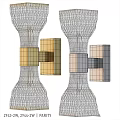 Modern Glass Wall Sconces With Textured Shade And Brass Silver Metal Base