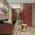 Modern Bank Lobby Interior Design With Seating Area Service Desks And Glass Partitions