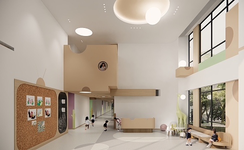 Modern Kindergarten Hall 3d model