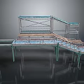 Mountain Landscape With Metal Frame Blue Glass Platform And Natural Scenic View