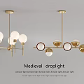 Medieval Droplight In Antique Style With Arc Shape And Elegant High Light 3d model