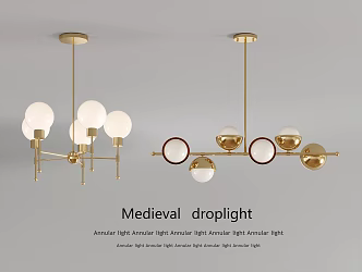 French Cream Wind Chandelier Ball Chandelier Metal Chandelier Guest Restaurant Chandelier 3d model