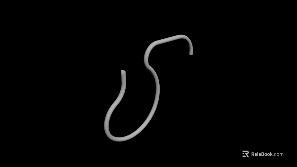 White Curved Decorative Object Design For Modern Home Interior Decoration 3d model