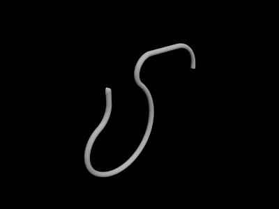 White Curved Decorative Object Design For Modern Home Interior Decoration 3d model