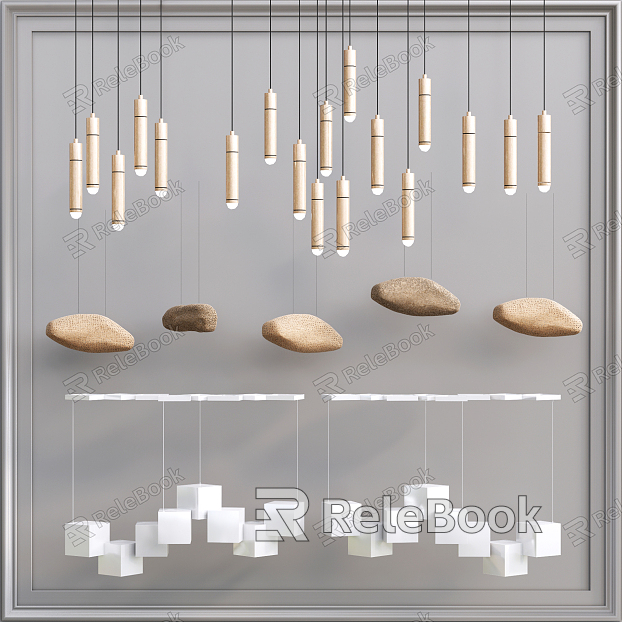 Modern chandelier luminaire combination model